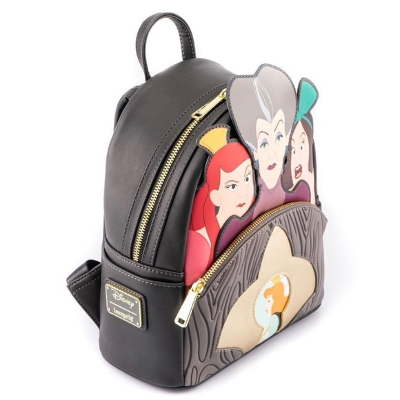 Loungefly Villains Scenes Evil Stepmother And Step Sisters Mini Backpack